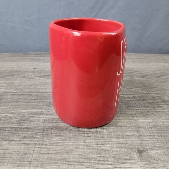 Rae Dunn Artisan Collection Farmhouse Red Santa's Helper Christmas Mug - Picture 2 of 6